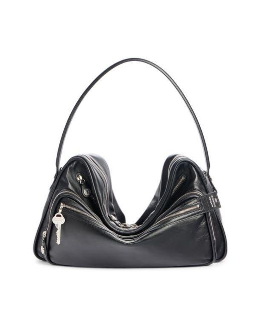 Acne Black Medium Camero Leather Shoulder Bag