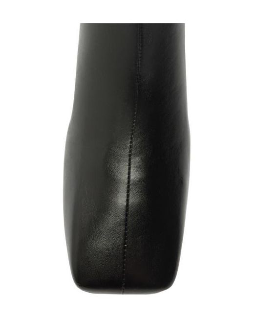 SCHUTZ SHOES Black Leia Square Toe Boot