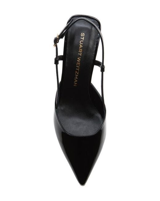 Stuart Weitzman Black Vinnie 50 Slingback Pump