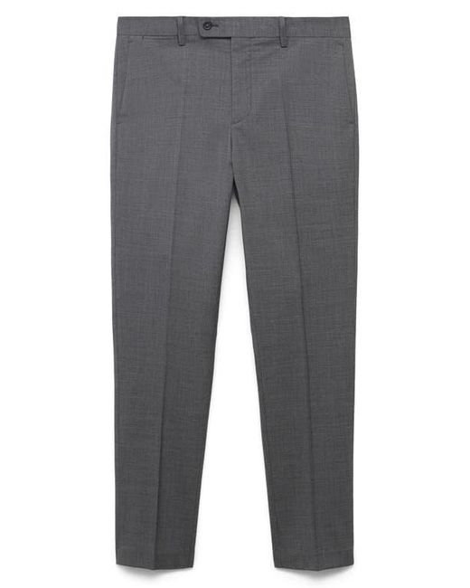 Mango Black Turin Virgin Slim Fit Wool Pants for men