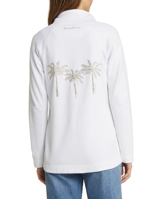 Tommy Bahama Aruba Palm Shine Print Zip Jacket in White Lyst