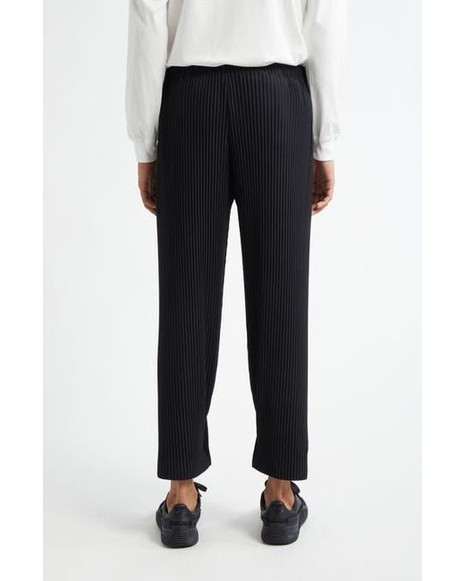 Homme Plissé Issey Miyake Black Bottoms 1 Pleated Straight Leg Pants for men