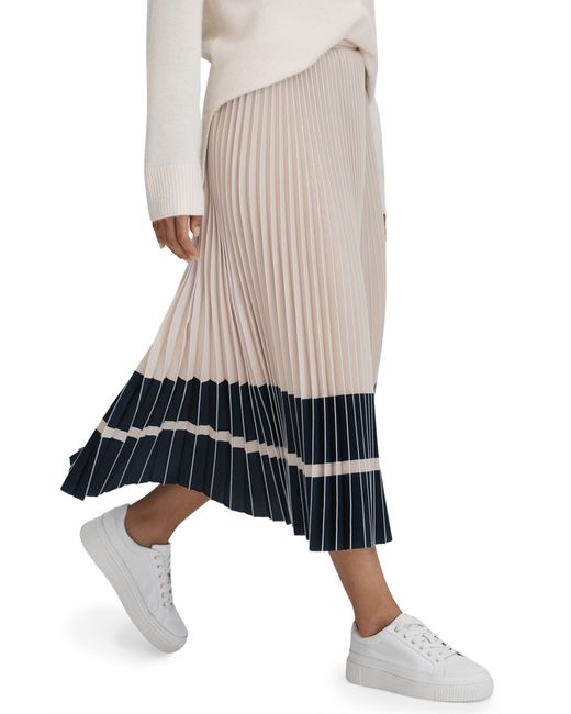 Reiss Multicolor Marie Pleated Midi Skirt