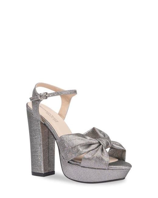 Touch Ups Gray Sailor Ankle Strap Platform Sandal