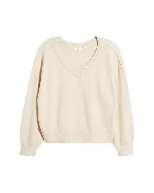 BP. Seamed Oversize V Neck Rib Sweater in Green Lyst