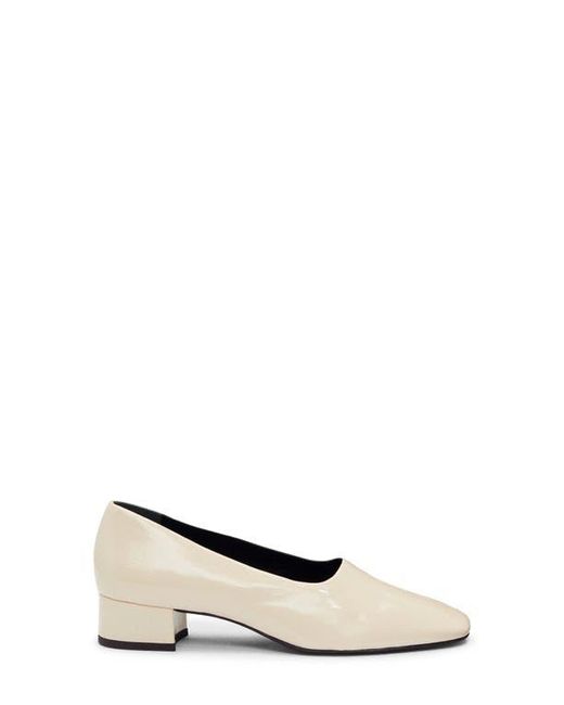 Reformation White Inez Square Toe Pump