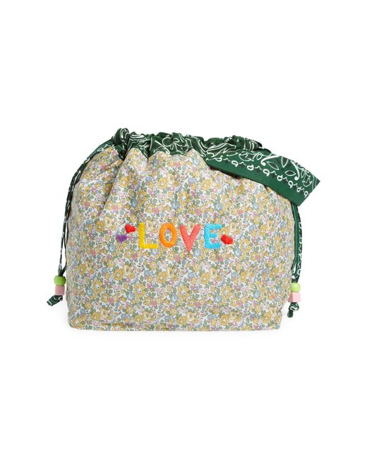 Call it By Your Name Green X Liberty London Maxi Reversible Bucket Bag