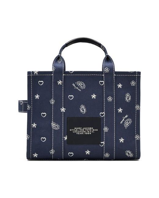 Marc Jacobs Blue The Bandana Printed Medium Canvas Tote