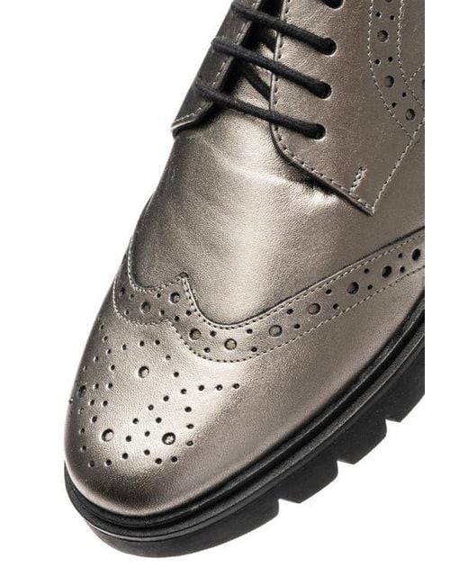 Ara Metallic Clementine Wingtip Derby