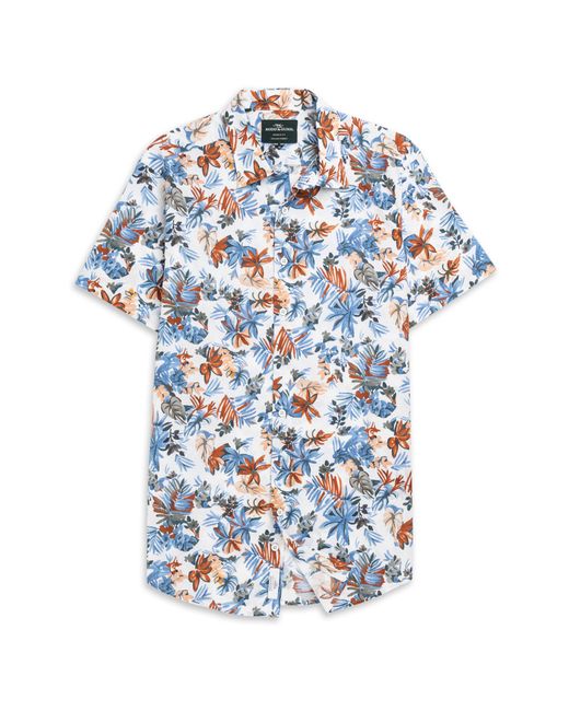 Rodd & Gunn Blue Oyster Cove Sport Fit Floral Short Sleeve Cotton Button-up Shirt for men