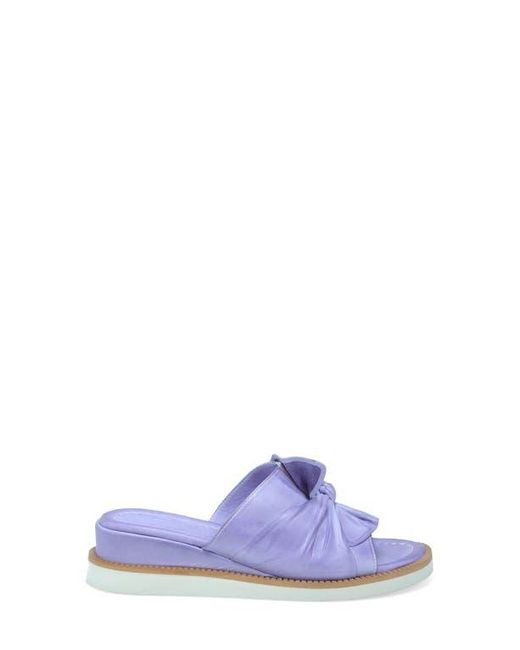 Miz Mooz White Evy Platform Wedge Slide Sandal