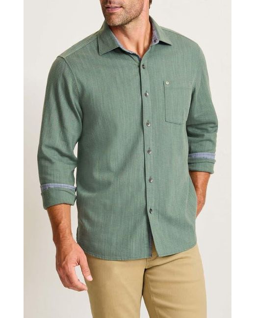 Tommy Bahama Green Dorado Stretch Cotton Button-Up Shirt for men