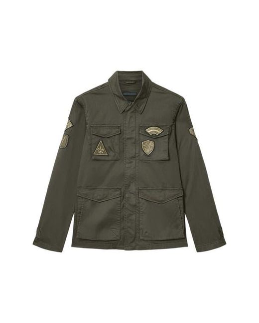 John Varvatos Green Kade Patch Field Jacket for men