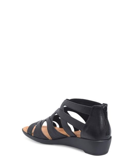 Comfortiva Black Eternia Wedge Sandal