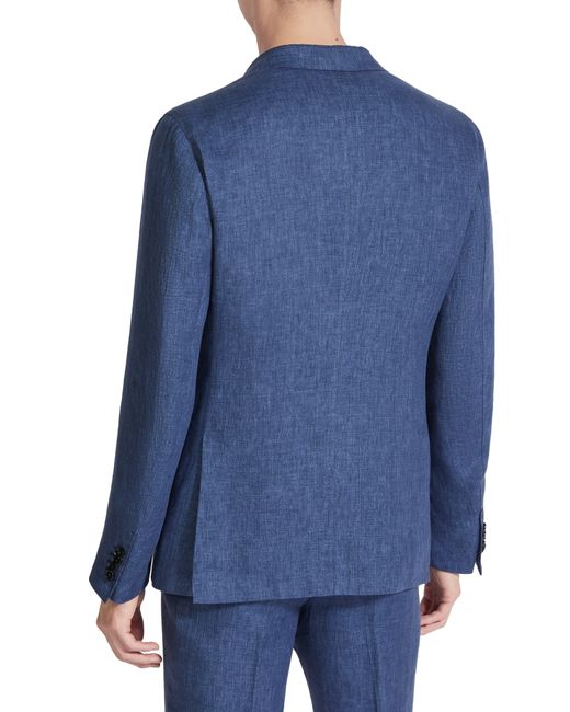 Zegna Blue Oasi Linen Sport Coat for men