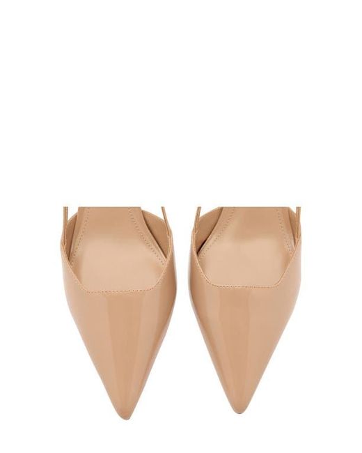Mango Natural Slingback Pointed Toe Pump
