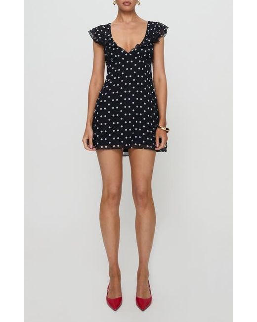Princess Polly I Guess So Polka Dot Minidress in Black | Lyst