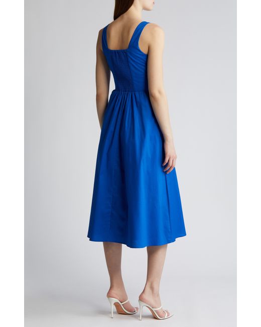 Chelsea28 Blue Sleeveless Corset Bodice Dress