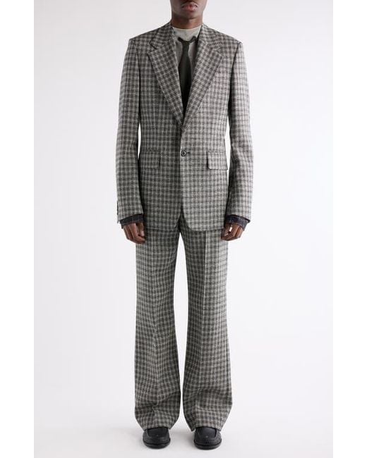 Acne Gray Juman Check Wool Mouliné Twill Blazer for men