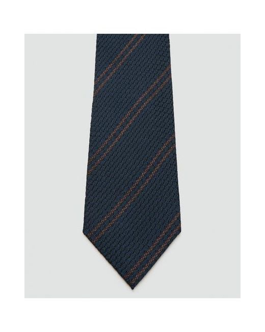 Mango Blue Silk Microstructure Tie for men
