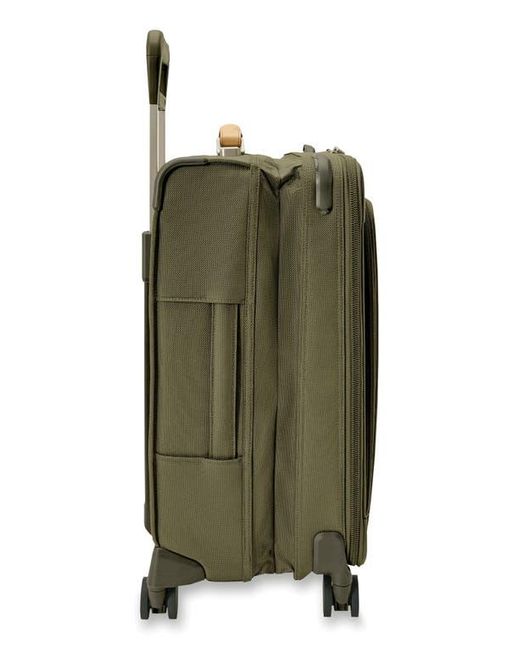 Briggs & Riley Green Baseline Essential 22-Inch Expandable Spinner Carry-On Bag for men