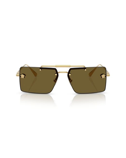 Versace Multicolor 60Mm Gradient Rectangular Sunglasses