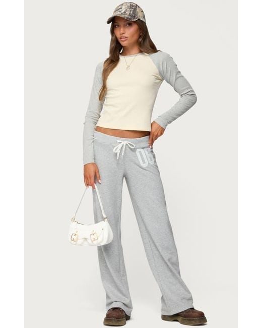 Edikted Gray Raya Crop Top