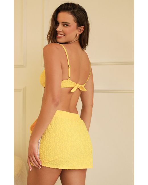 Dippin' Daisy's Yellow Annie Elastic Waist Mini Skirt