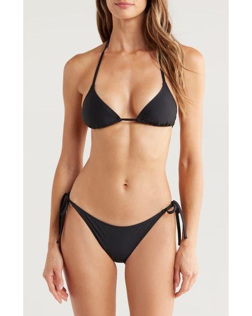 Solid & Striped Black The Iris Side Tie Bikini Bottoms
