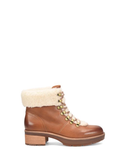 KorkEase Winslet Genuine Shearling Trim Bootie in Brown Lyst