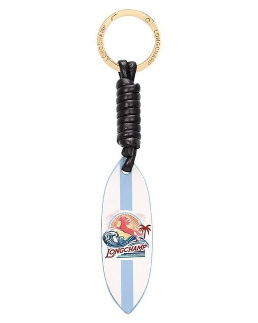 Longchamp White Surf Bag Charm