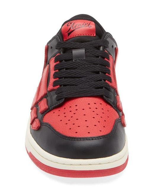 Amiri Red Skeleton Low Top Sneaker for men