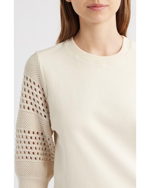 Rails Natural Kimberly Open Knit Cotton Sweater