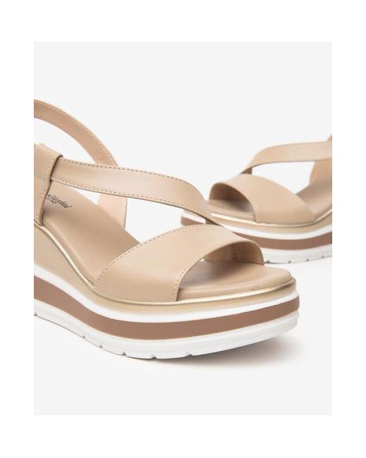 Nero Giardini Metallic Platform Wedge Sandal