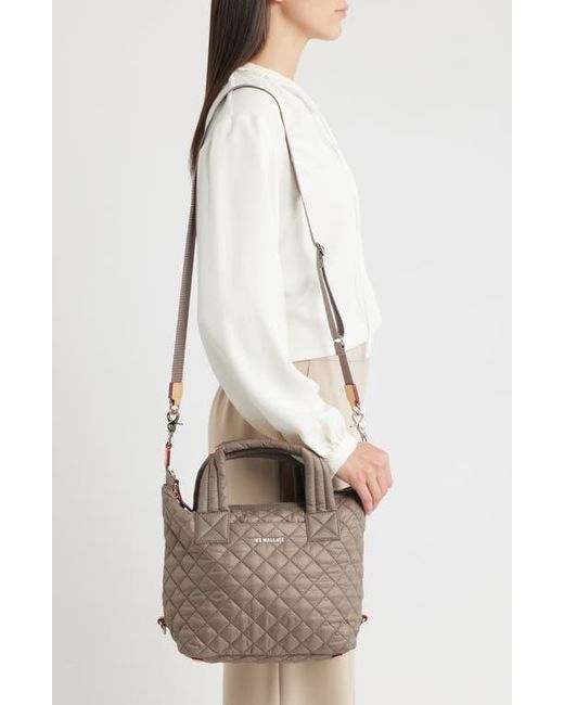 MZ Wallace Brown Small Sutton Quilted Nylon Deluxe Tote