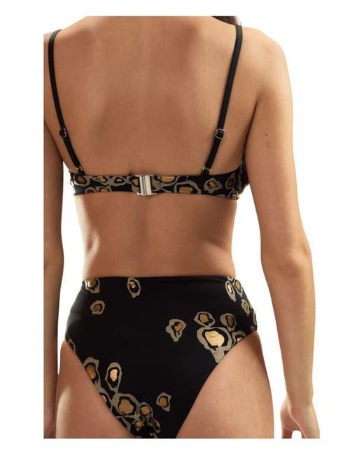 Cynthia Rowley Black Amalfi Knotted Bikini Top