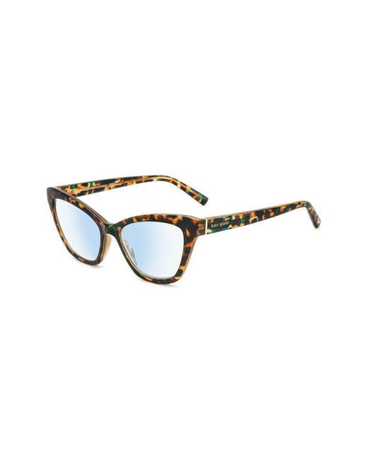 Kate Spade Blue Gracelyn 54Mm Light Blocking Rectangular Reading Glasses