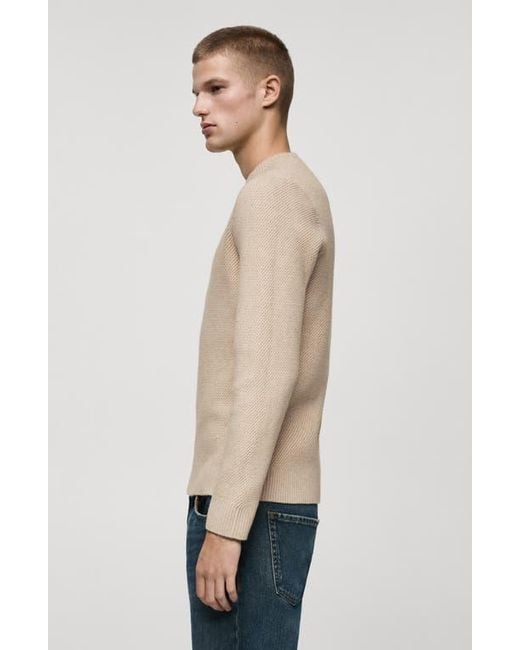 Mango Natural Regular Fit Sweater for men
