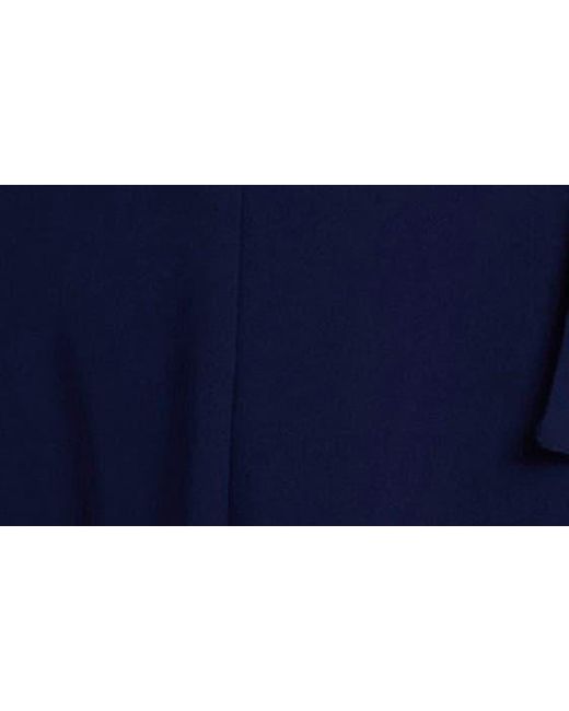 Chaus Blue Tie Belt Midi Dress