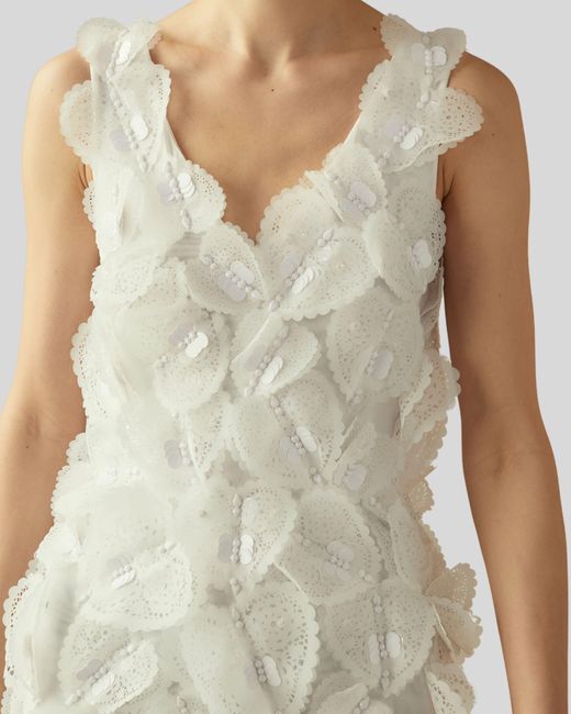 Cynthia Rowley White Elle Embellished Heart Dress