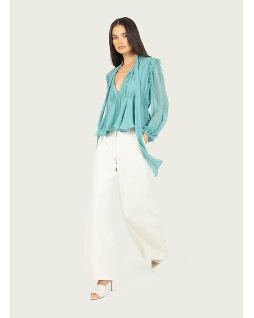 SECRET MISSION Blue Camila Blouse