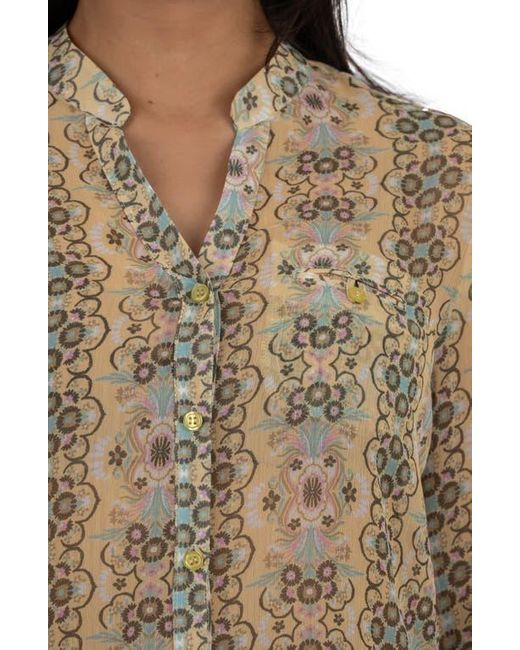 Kut From The Kloth Brown Jasmine Chiffon Button-Up Shirt