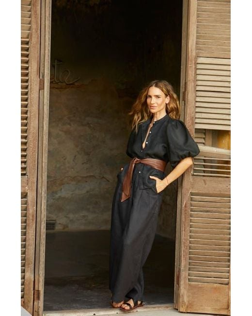Lanhtropy Black Bubble Linen Shirt