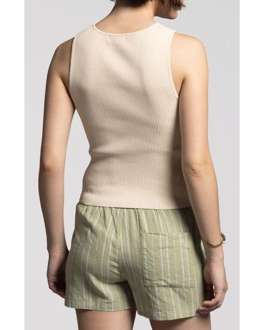 WEEKEND LOS ANGELES Gray Mina Rib Tank