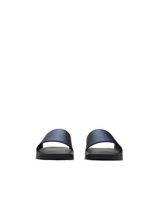 Burberry Blue Check Slides for men