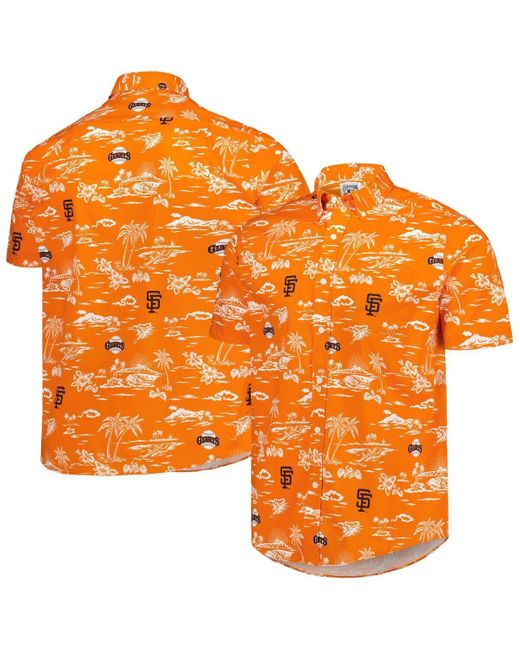 Reyn Spooner Orange San Francisco Giants Kekai Button-down Shirt At Nordstrom for men