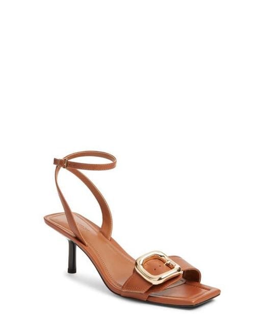 Nordstrom Brown Simone Ankle Strap Sandal