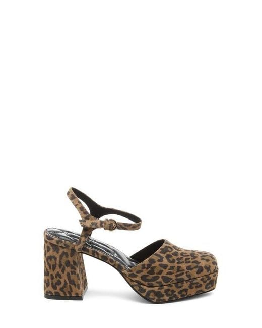 Kelsi Dagger Brooklyn Brown Edna Ankle Strap Platform Pump