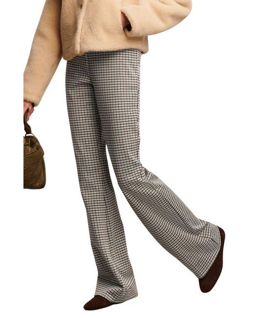 Next Gray Houndstooth Check Bootcut Pants