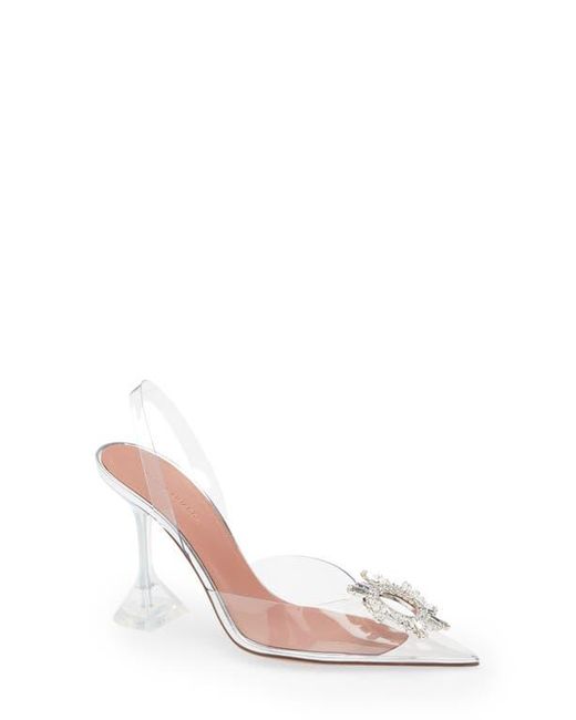 AMINA MUADDI White Begum Pointed Toe Slingback Pump